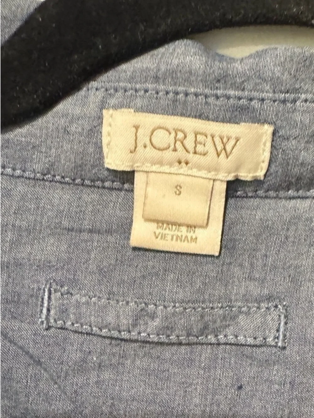 J. Crew Men's Casual Button-Front Shirt in Chambray Blue